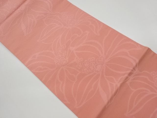 JAPANESE KIMONO / VINTAGE FUKURO OBI / MATELASSE​ / WOVEN FLOWER